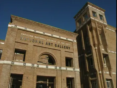 Exterior of the National Art Gallery building, still from a video