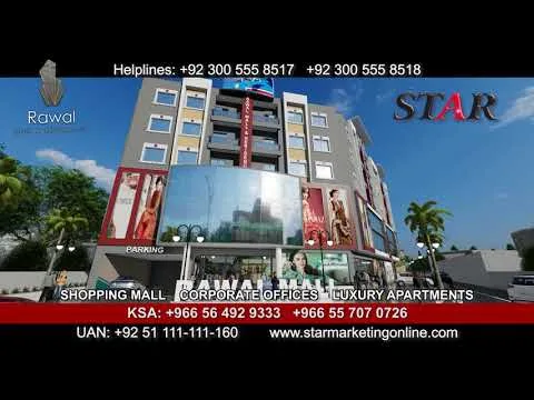 Кадр из аэросъемки комплекса Rawal Mall & Residencia